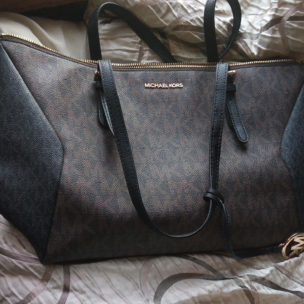 Michael Kors Black and Brown Women's Bag
